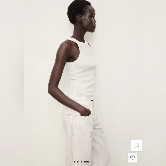 MANGO Metallic Finish Wide Leg Jeans SIZE : - Picture 5 of 16